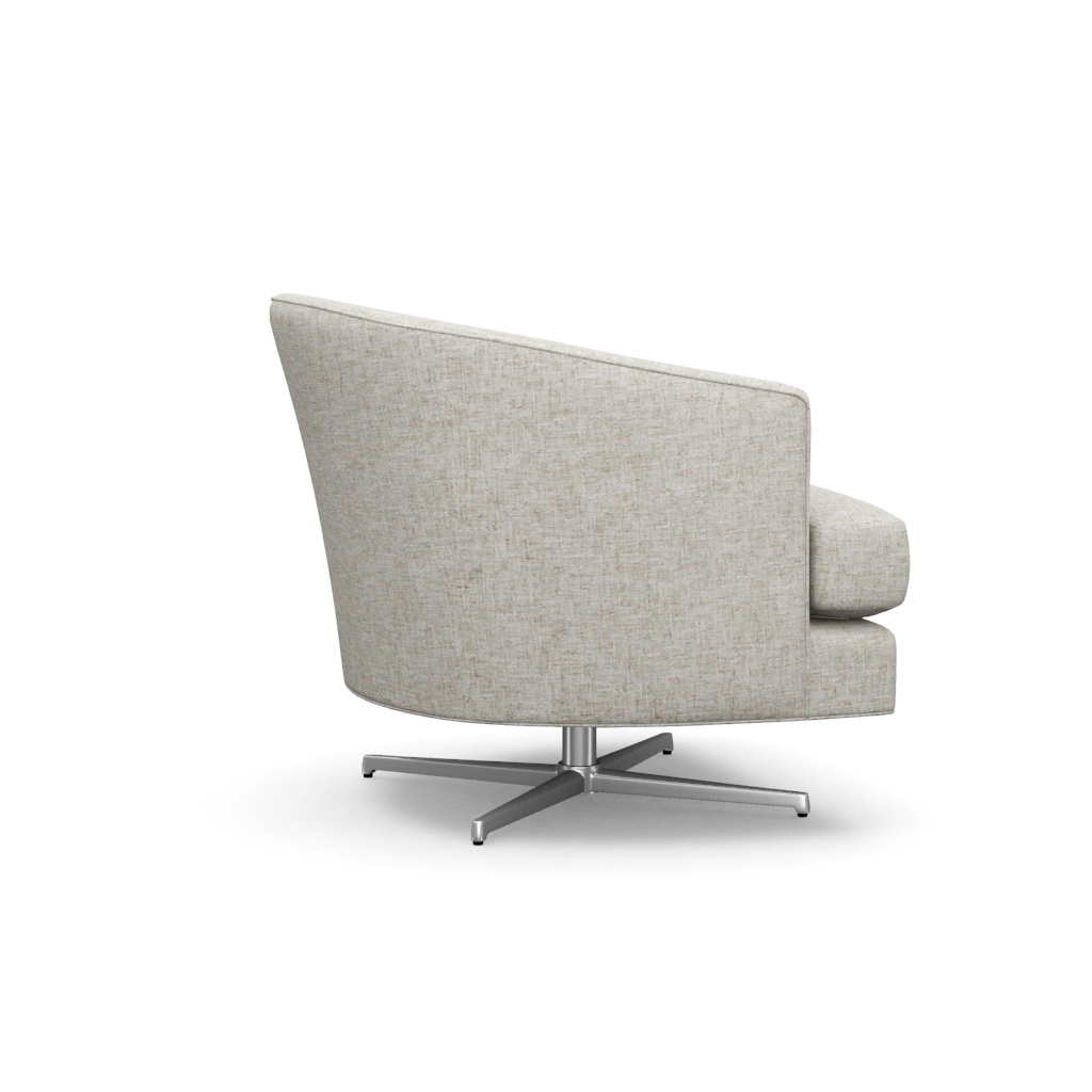 Graves Swivel Chair (Polished Chrome) – View at 280°