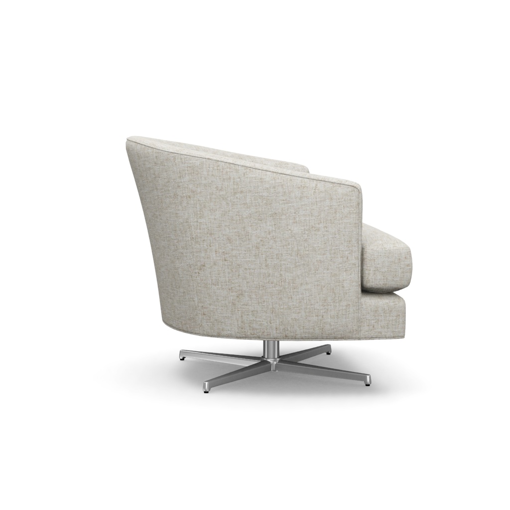 Graves Swivel Chair (Polished Chrome) – View at 290°