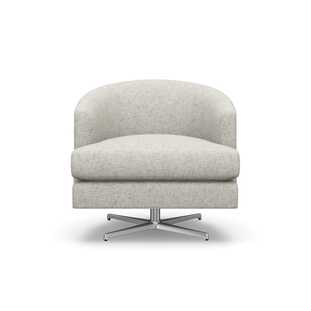 Graves Swivel Chair (Polished Chrome) – View at 30°