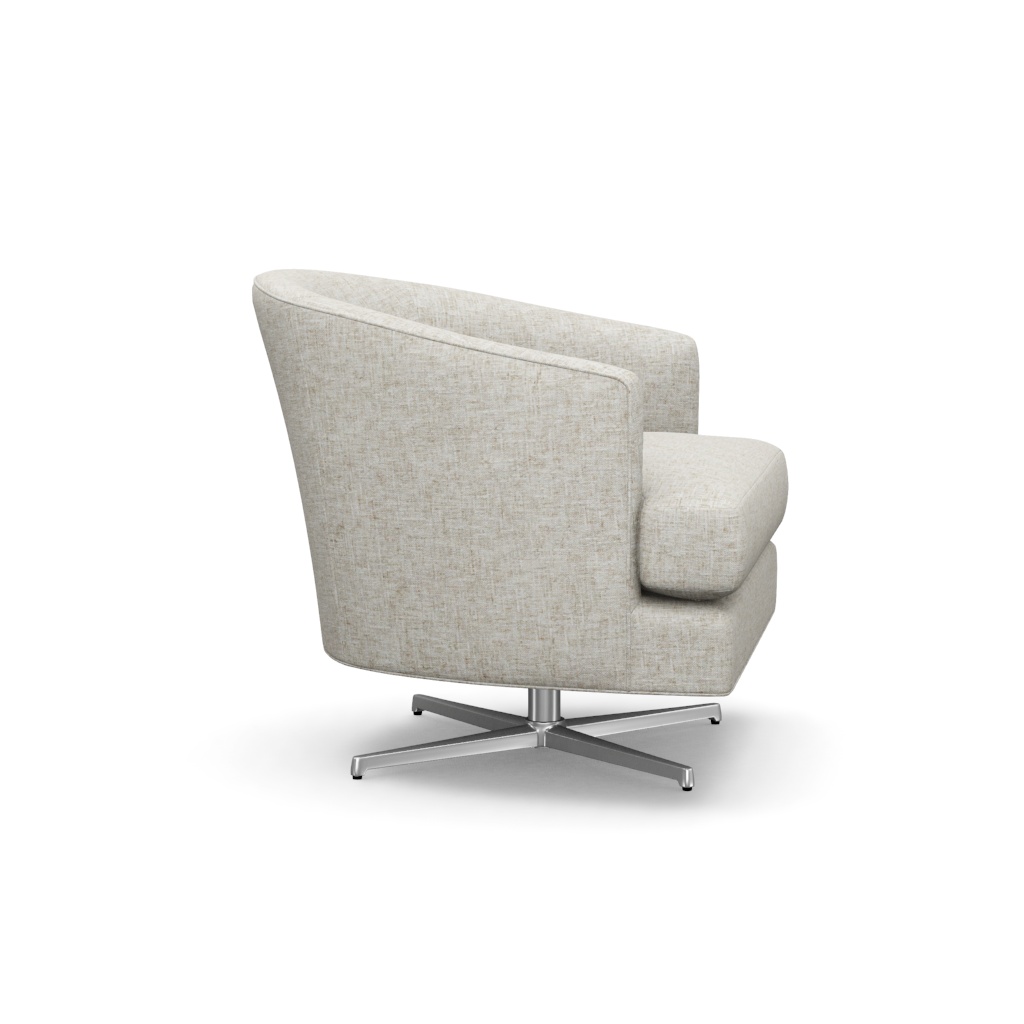 Graves Swivel Chair (Polished Chrome) – View at 310°