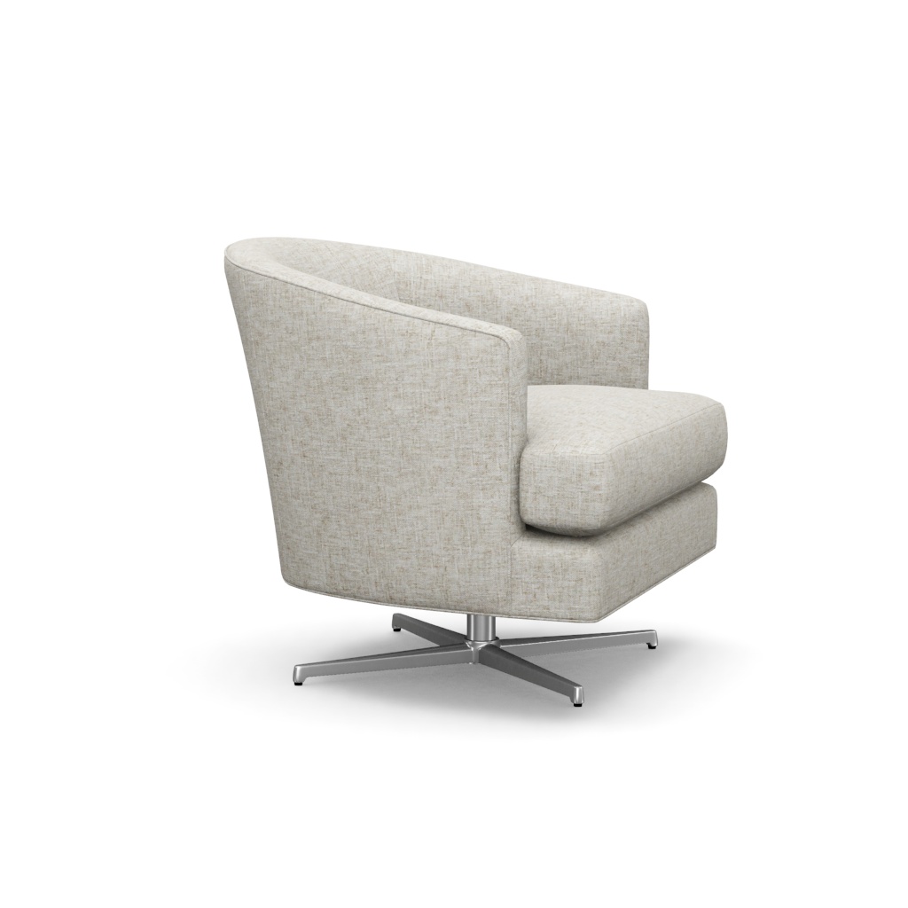 Graves Swivel Chair (Polished Chrome) – View at 320°