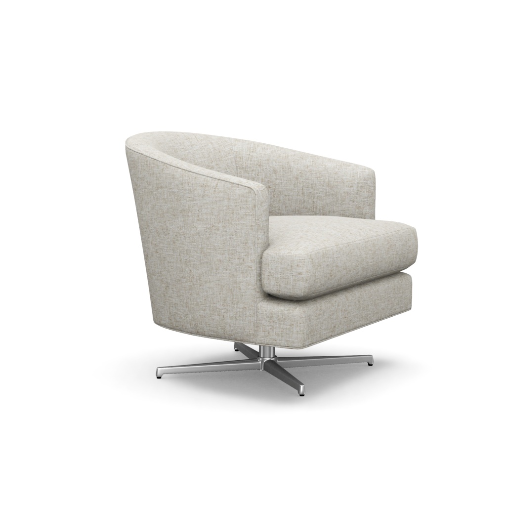 Graves Swivel Chair (Polished Chrome) – View at 330°