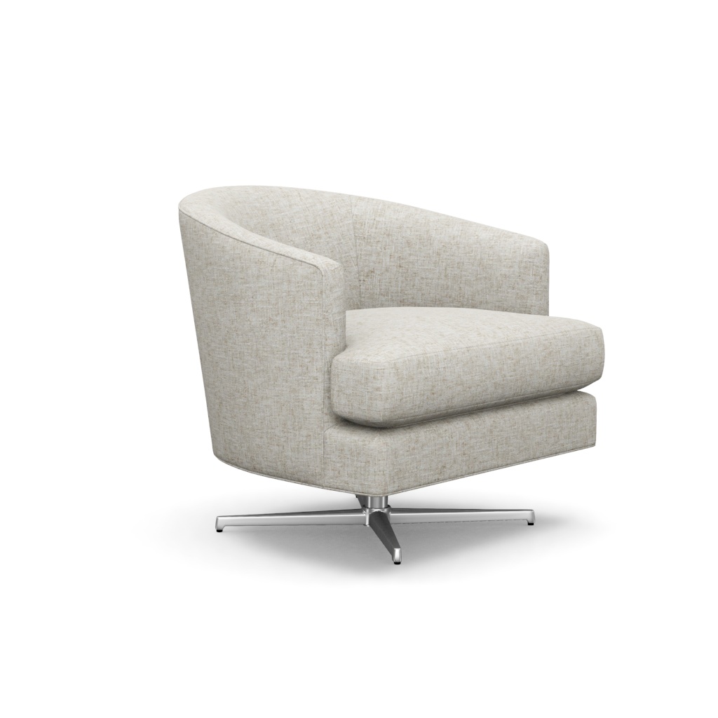 Graves Swivel Chair (Polished Chrome) – View at 340°