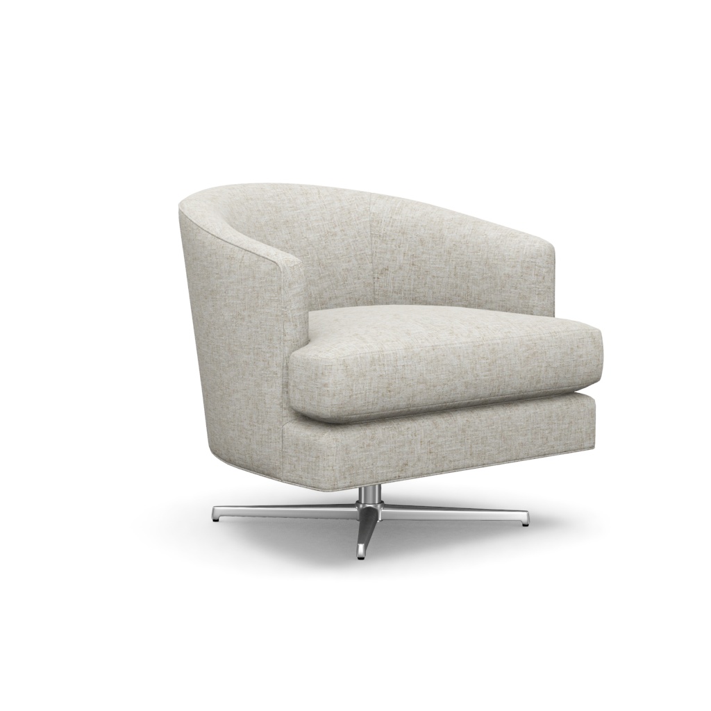 Graves Swivel Chair (Polished Chrome) – View at 350°
