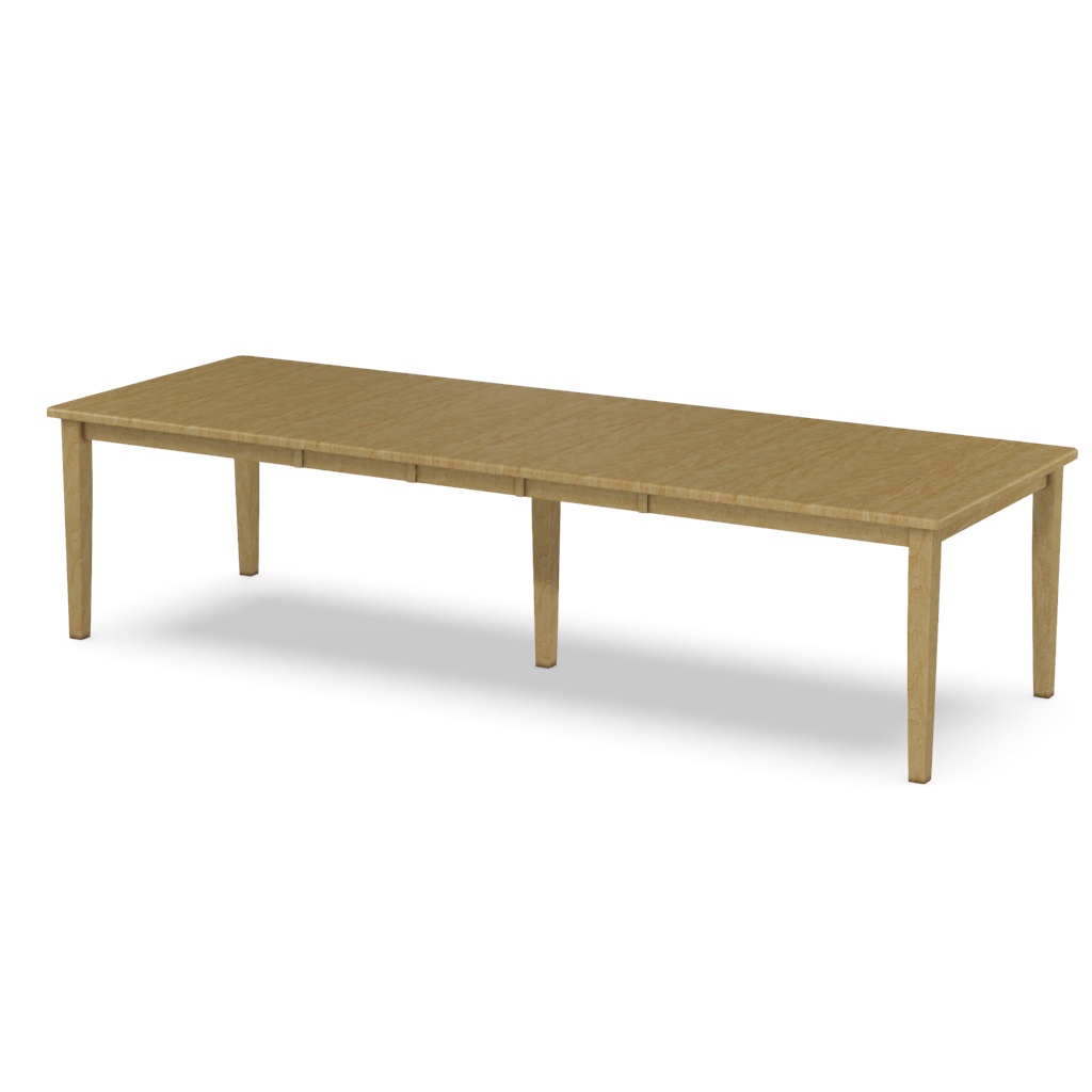 Farmhouse Large Extension Table Top w/ Shaker Legs (Set of 5