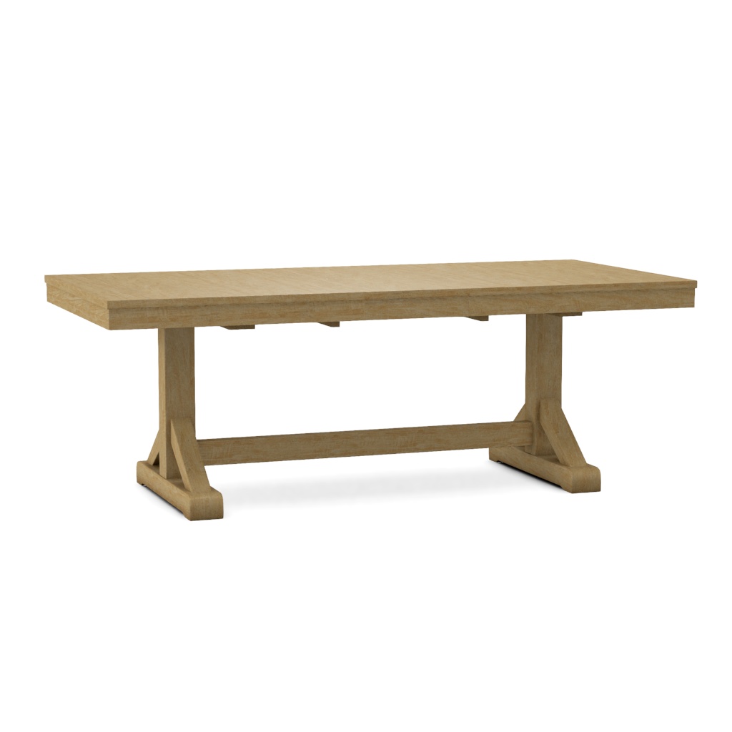 訳あり TEN to TEN CF Tripod Table Rectangle Canyon Butterfly Leaf Trestle Table w/ Canyon Trestle Base